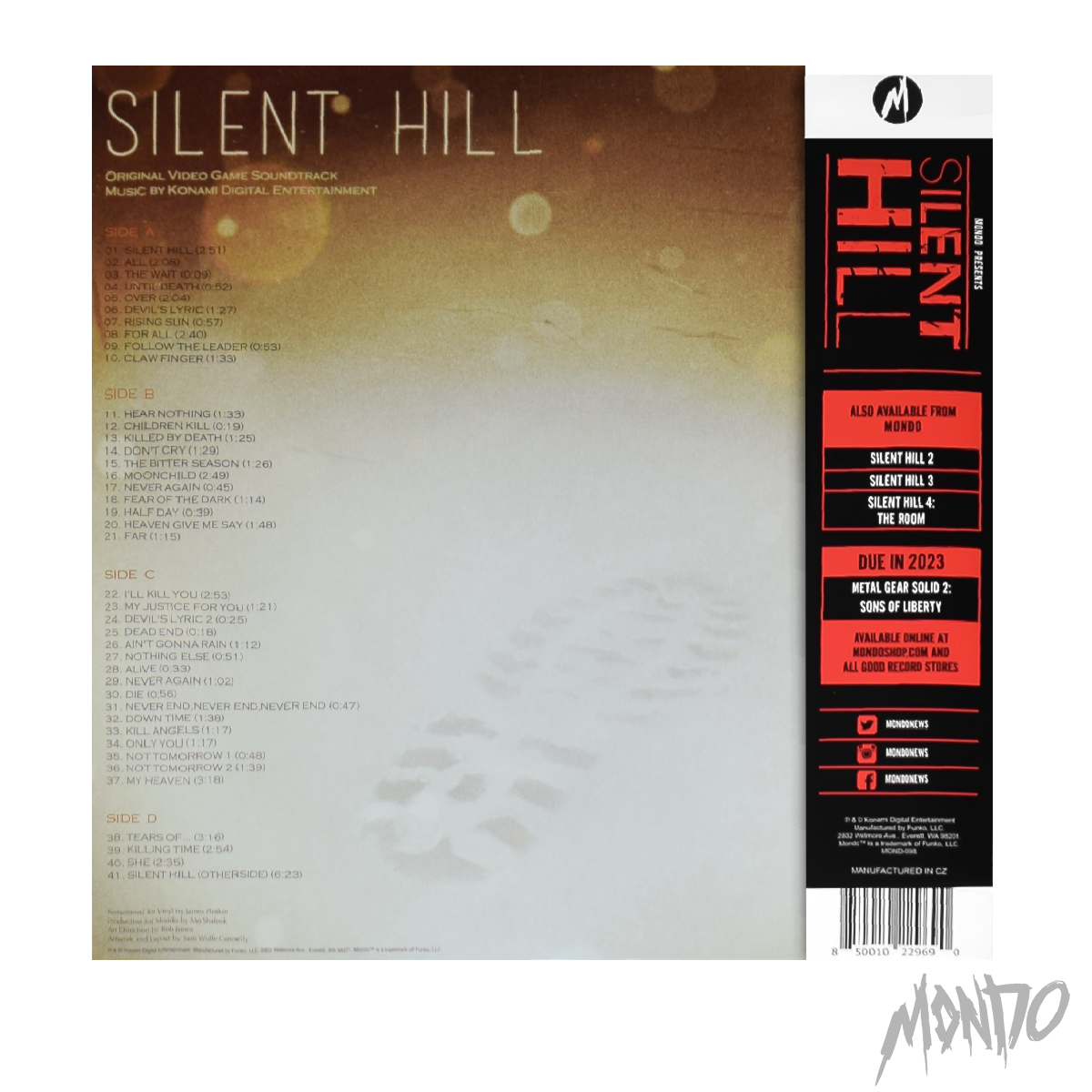CD Album Silent Hill 3 Original Soundtrack Horror Adventure Game KONAMI  Japan