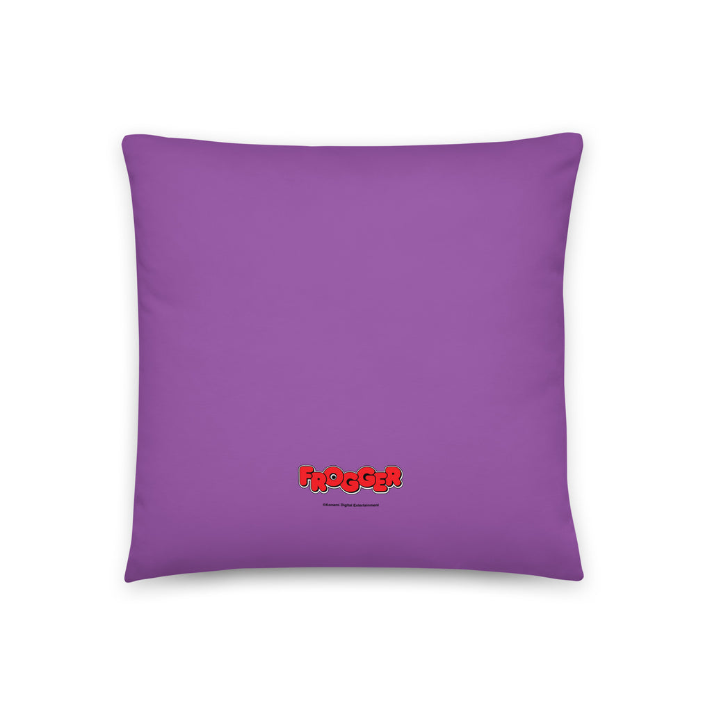 Frogger Purple Pillow