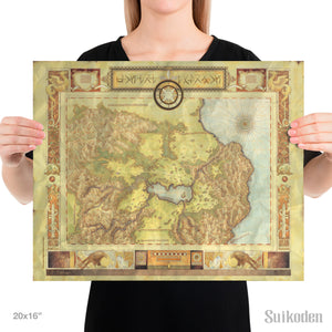 Suikoden Old Map Poster